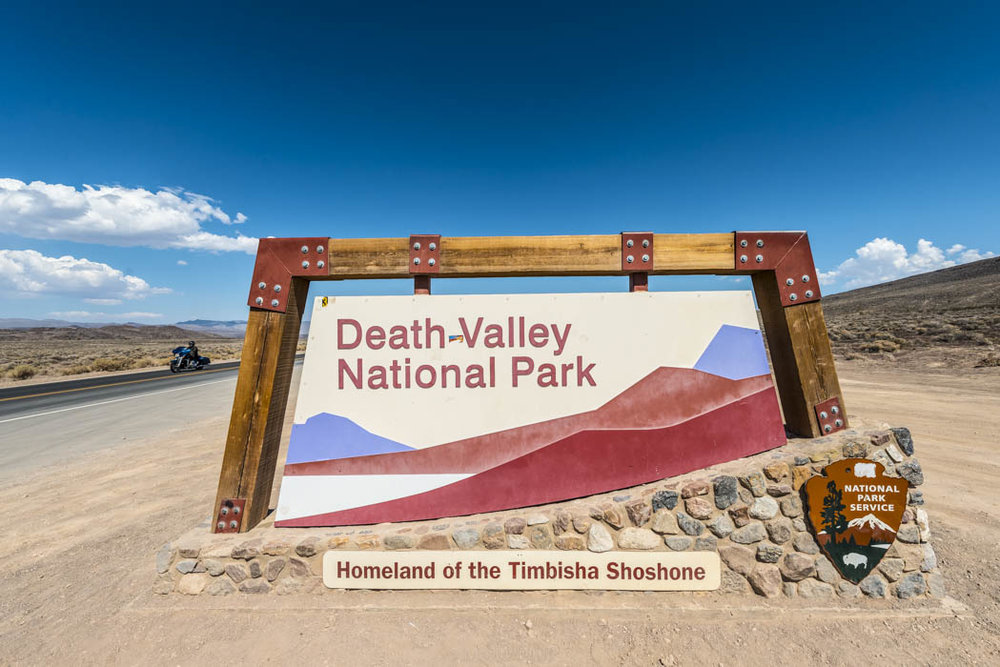 death valley national park sign