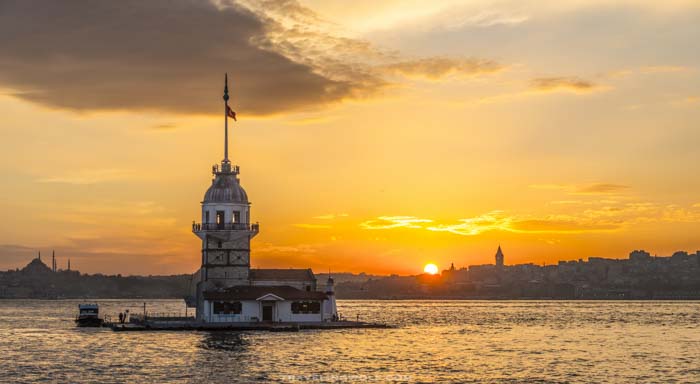 maiden-tower-sunset-istanbul-turkey