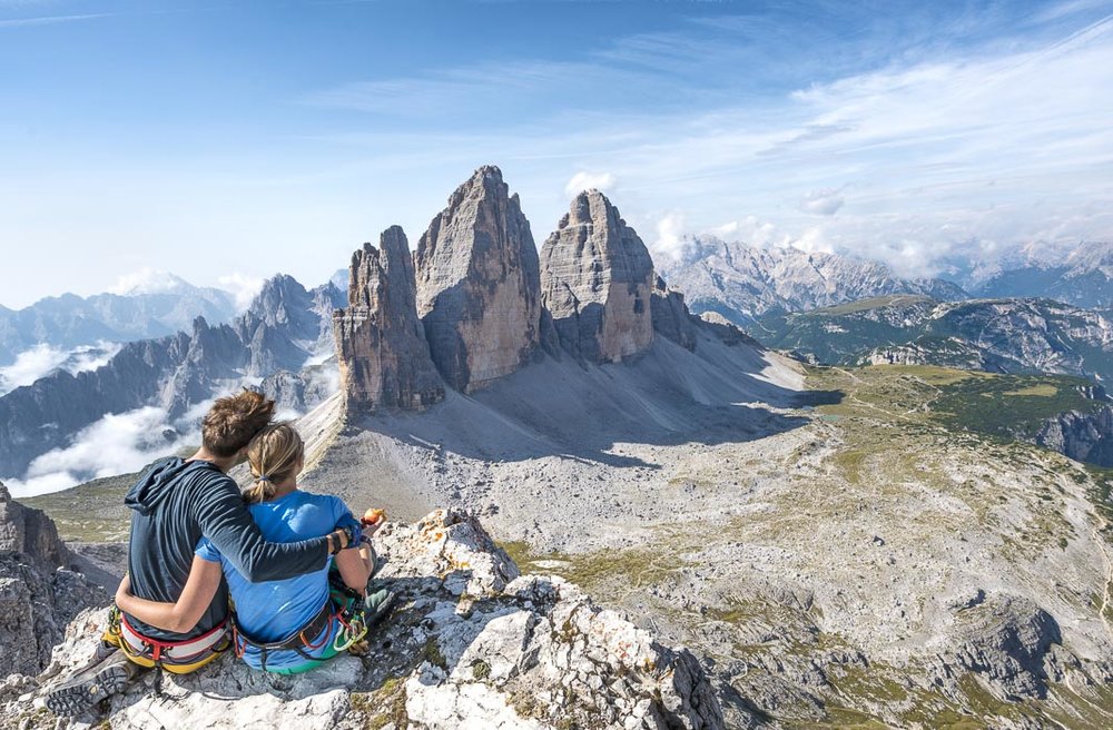 view from paternkofel to tre cime