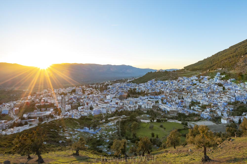 viewpoint sunset spanish mosque chefchaouen