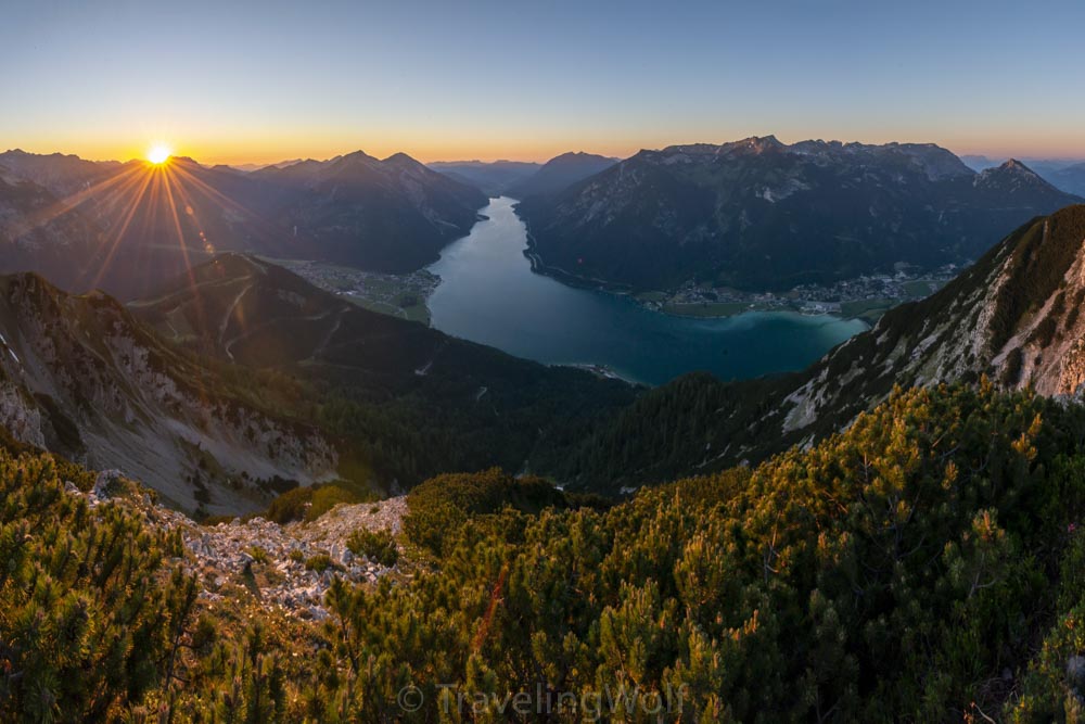 bärenkopf sunset sunrays achensee tyrol